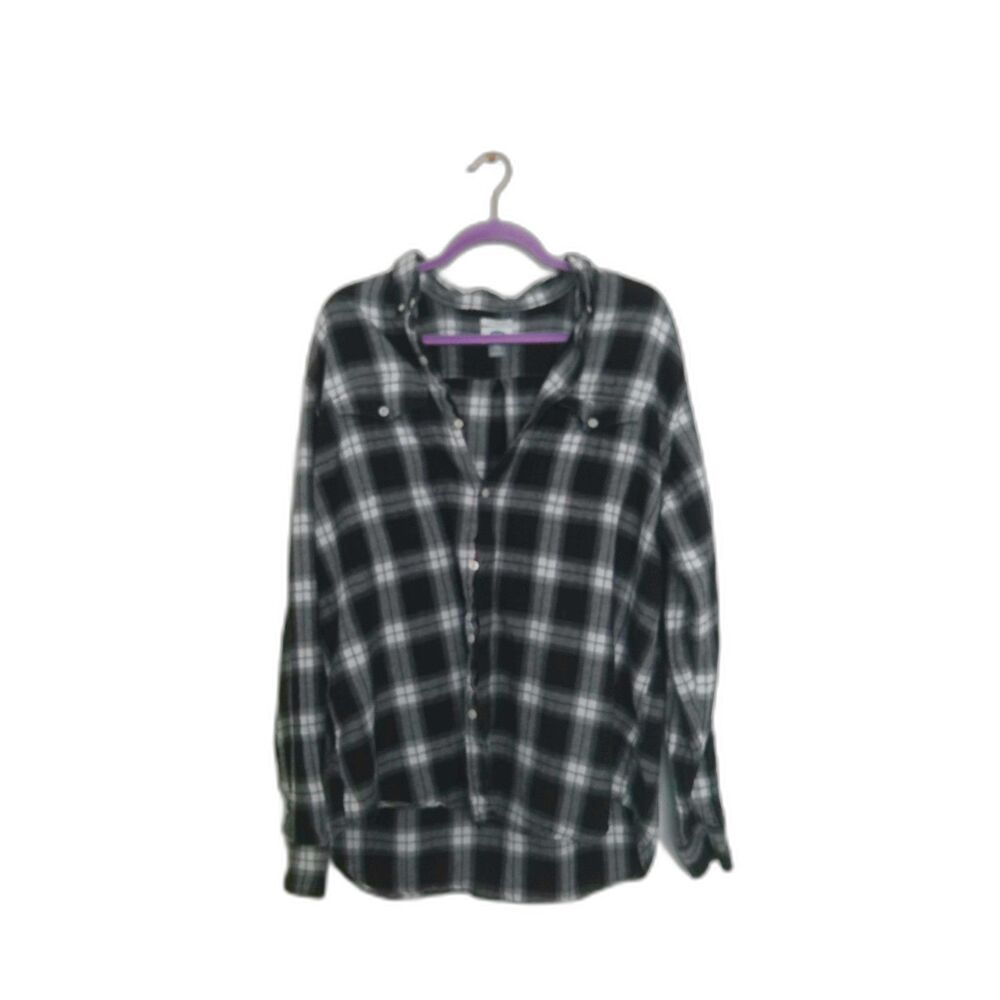 OLD NAVY FLANNEL BUTTON DOWN TOP